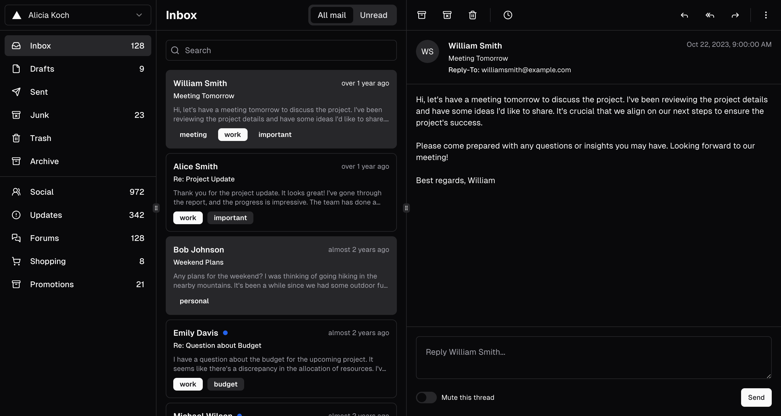 app screen
